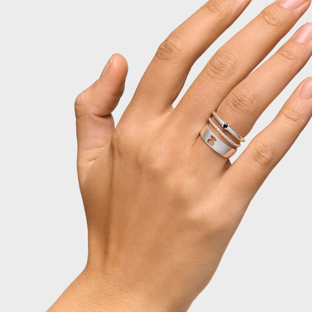 Pack de Anillos Tous de Plata y Espinela Oso Motivos
