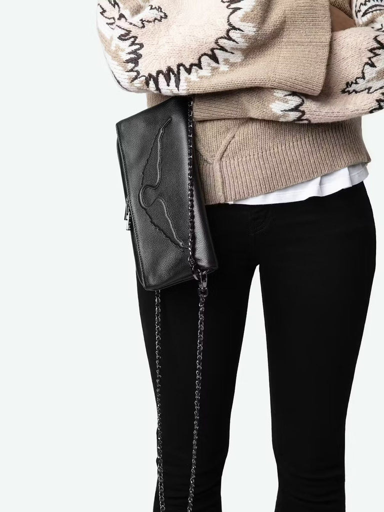 Crossbody Zadig & Voltaire Rock Bag Wings Grand - Noir