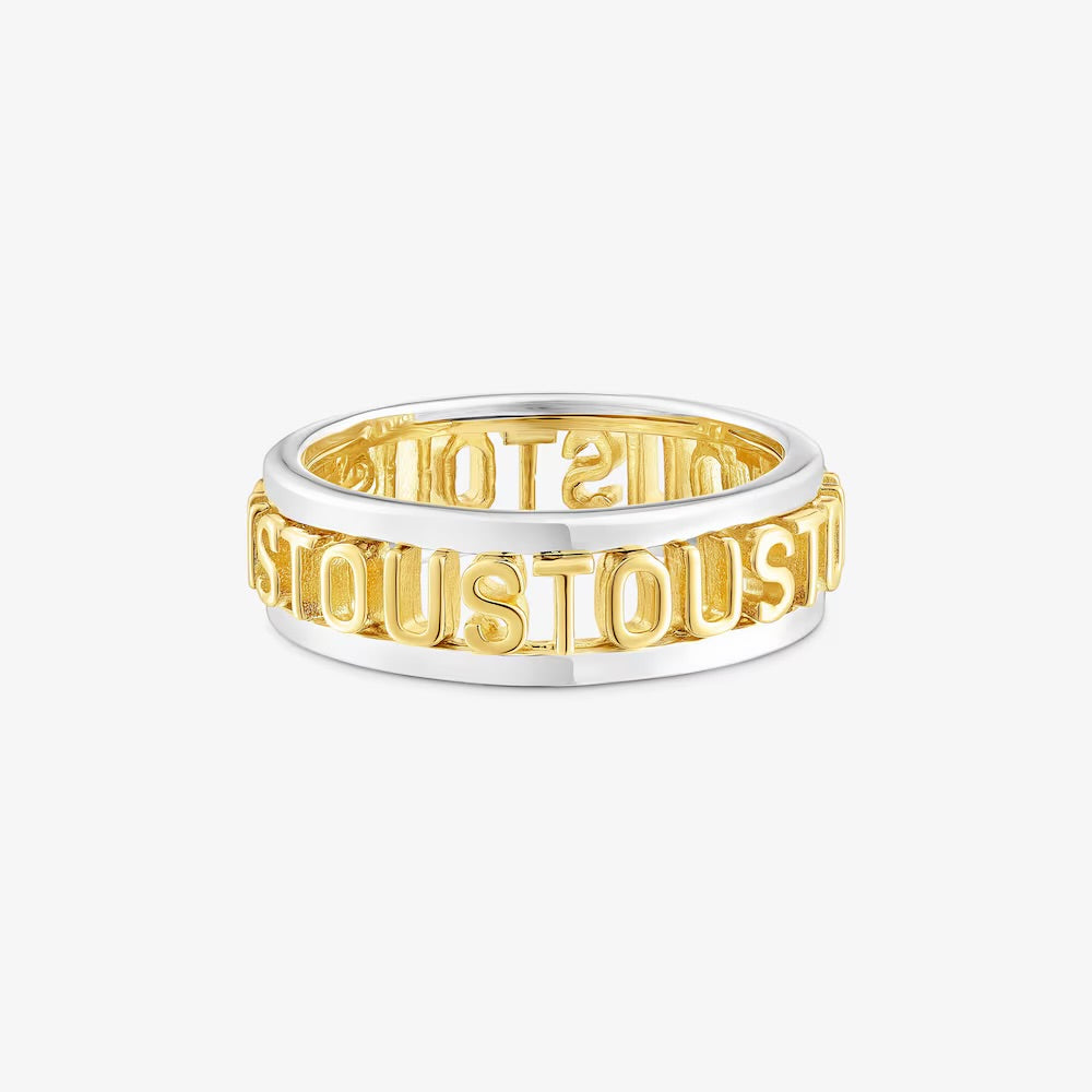 Anillo Tous de Plata y Plata Vermeil Logo