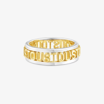 Anillo Tous de Plata y Plata Vermeil Logo