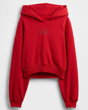 Cargar imagen en el visor de la galería, Poleron Gap VintageSoft Arch Logo Cropped Hoddie - Tomate Sauce Red