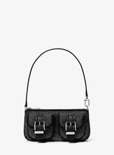 Cargar imagen en el visor de la galería, Cartera de hombro Michael Kors Zoe - Black Silver