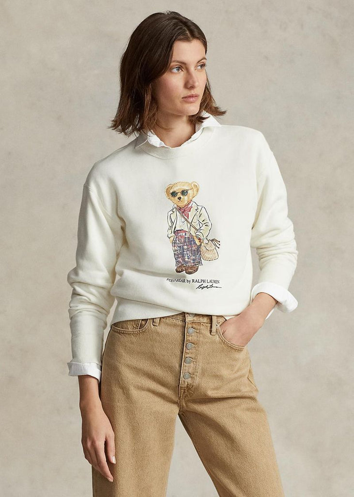 Polerón Polo Ralph Lauren Bear - Cream