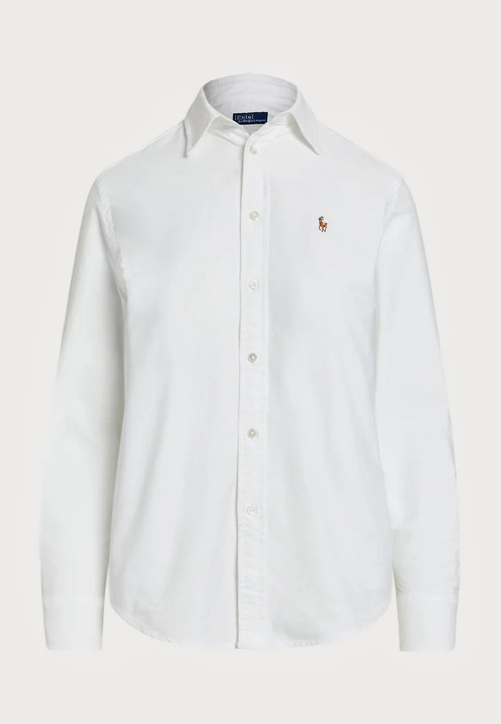 Camisa Polo Ralph Lauren The Iconic Oxford Shirt Kids Size - White