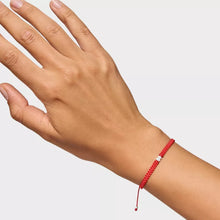 Cargar imagen en el visor de la galería, Pulsera Tous Oso de Plata y Nylon Rojo