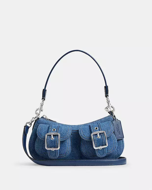 Crossbody Coach Ashton Bag Denim - Silver/Indigo