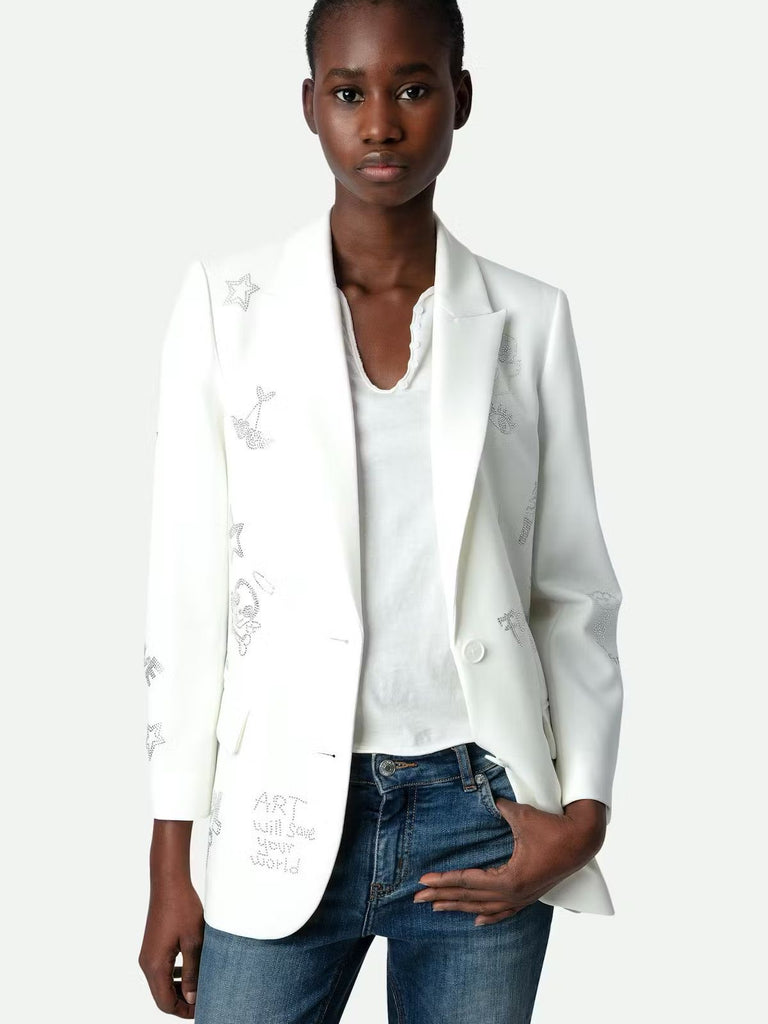 Blazer Zadig & Voltaire Viva Multistrass Rhinestone Embellished - Juno