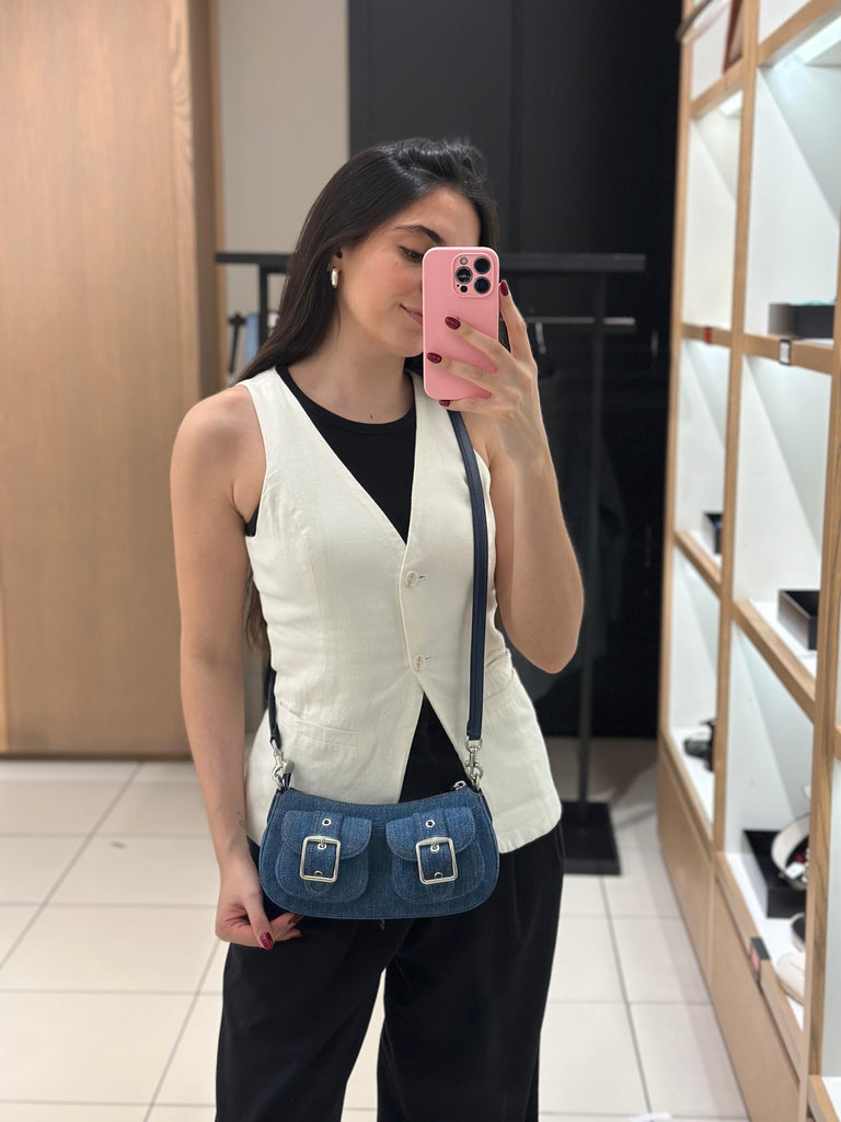 Crossbody Coach Ashton Bag Denim - Silver/Indigo