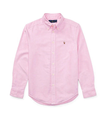 Camisa Polo Ralph Lauren The Iconic Oxford Shirt Kids Size - Pink