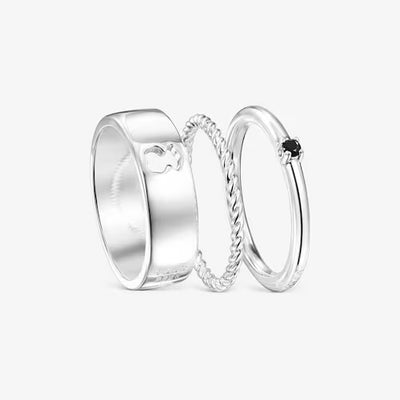 Pack de Anillos Tous de Plata y Espinela Oso Motivos