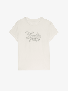 Polera Zadig & Voltaire Walk HC Incrustation - Ecru