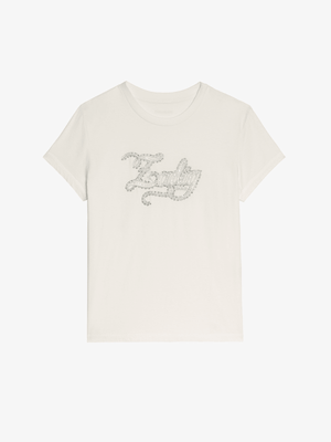 Polera Zadig & Voltaire Walk HC Incrustation - Ecru