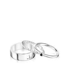Cargar imagen en el visor de la galería, Pack de Anillos Tous de Plata y Espinela Oso Motivos