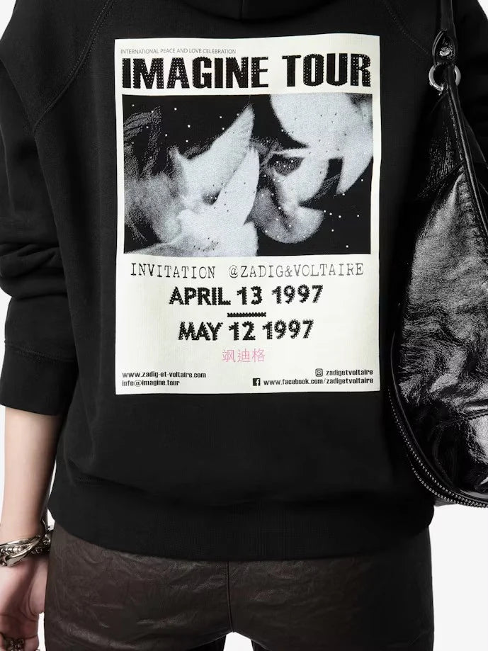 Poleron Zadig & Voltaire Georgy Mo Concert Imagine Tour - Noir