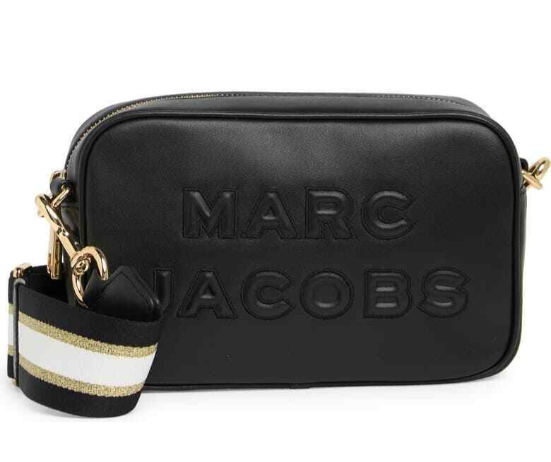 Crossbody Marc Jacobs Flash - Black Strap Gold and White