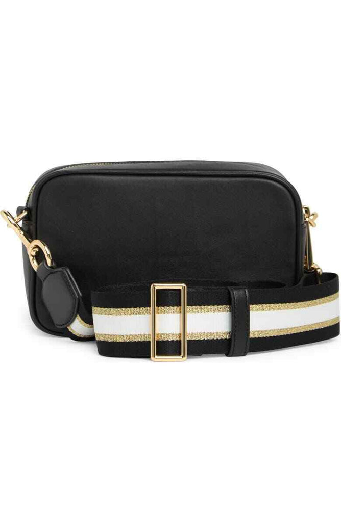 Crossbody Marc Jacobs Flash - Black Strap Gold and White