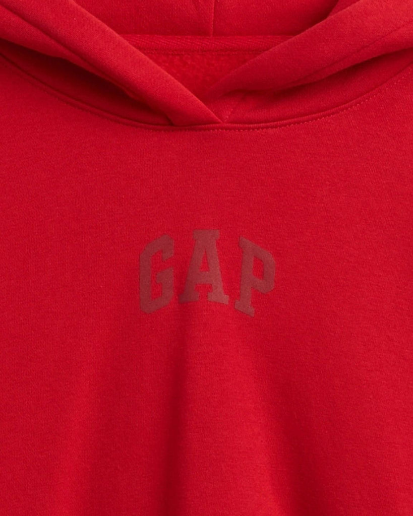 Poleron Gap VintageSoft Arch Logo Cropped Hoddie - Tomate Sauce Red