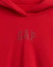 Cargar imagen en el visor de la galería, Poleron Gap VintageSoft Arch Logo Cropped Hoddie - Tomate Sauce Red