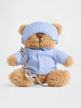 Cargar imagen en el visor de la galería, Llavero Gap Brannan Bear Sleep Bag Charm - Blue &amp; White Stripe
