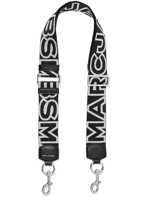 Strap Marc Jacobs The Outline Logo Webbing - Black Silver