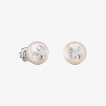 Cargar imagen en el visor de la galería, Pendientes Tous Pequeños de Plata y Perlas Tous Bear 1cm.