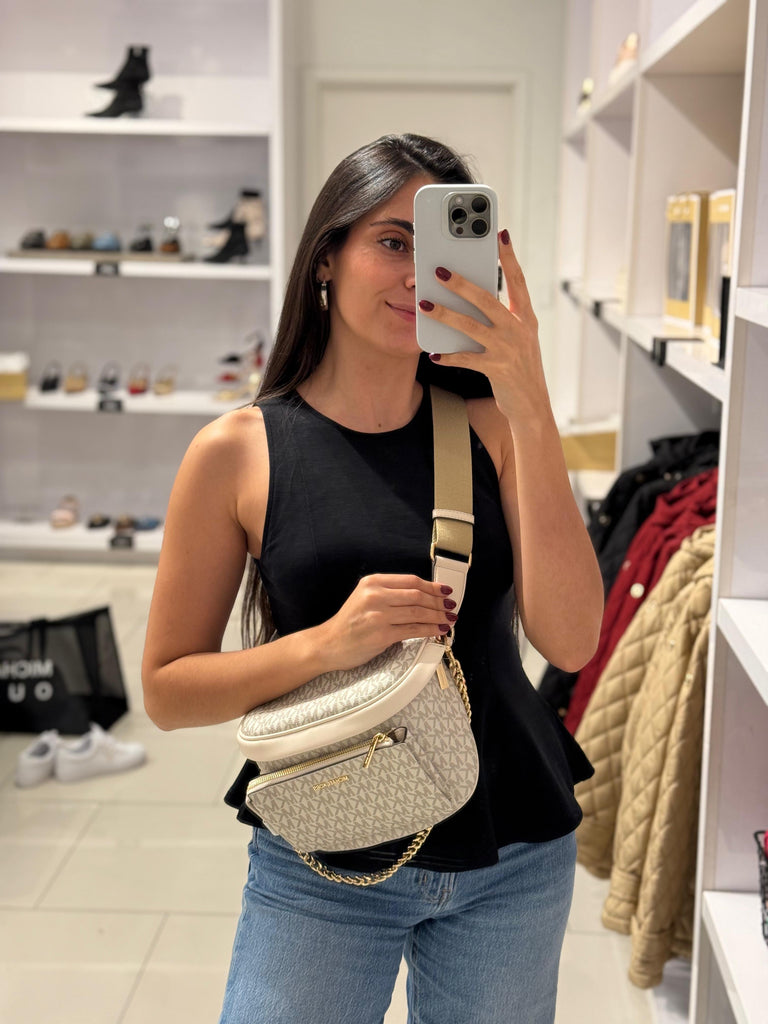 Riñonera Michael Kors Slater - Light Cream Multi