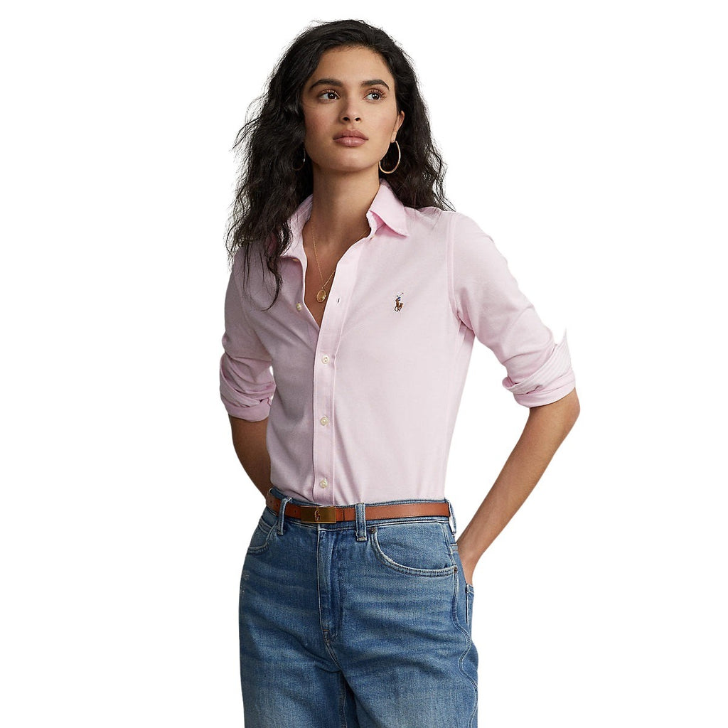 Camisa Polo Ralph Lauren The Iconic Oxford Shirt Kids Size - Pink