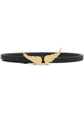 Cargar imagen en el visor de la galería, Cinturón Zadig &amp; Voltaire Rock Belt Wings Natur - Noir Gold