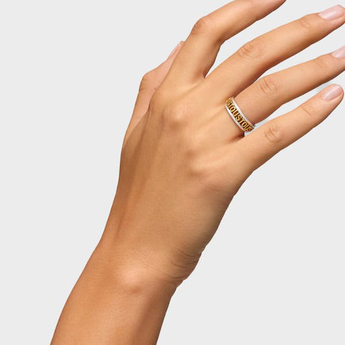 Anillo Tous de Plata y Plata Vermeil Logo
