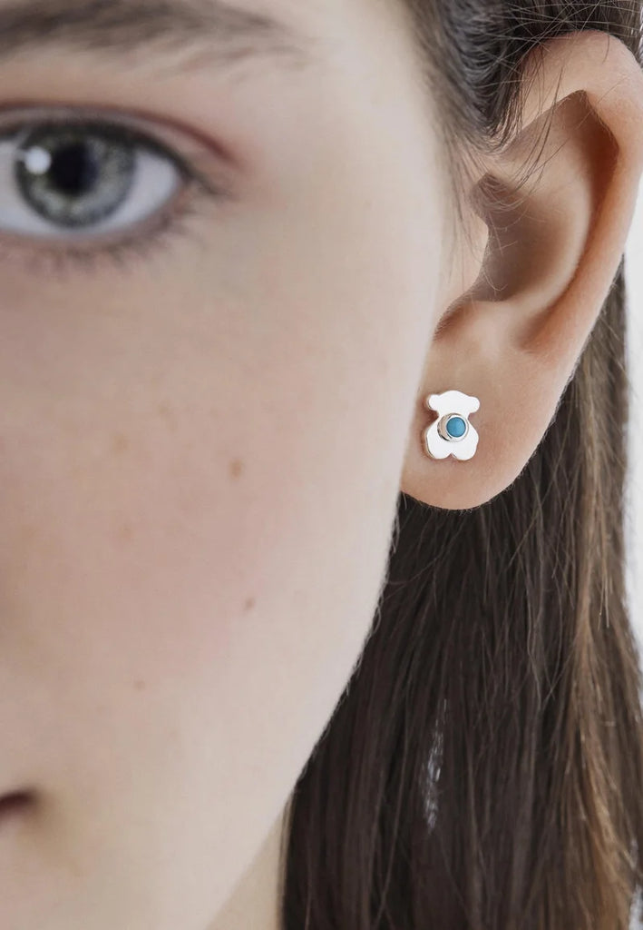 Pendientes Tous de Plata con Cerámica Super Power