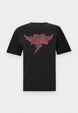 Cargar imagen en el visor de la galería, Polera Zadig &amp; Voltaire Edwin Heart Wings Strass - Black