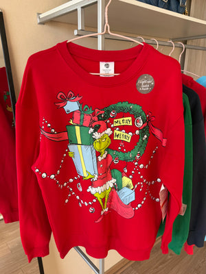 Poleron Navideño Luces - Grinch