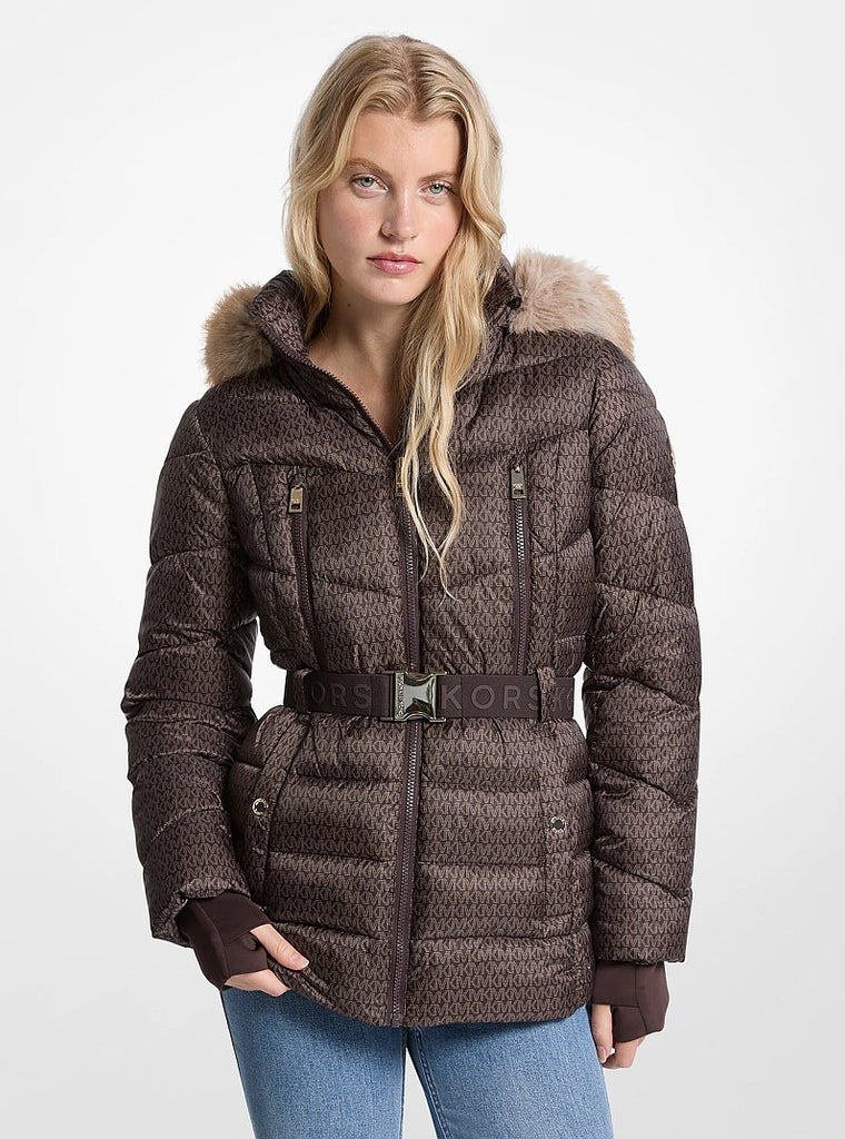 Chaqueta Michael Kors acolchada - Chocolate Logo