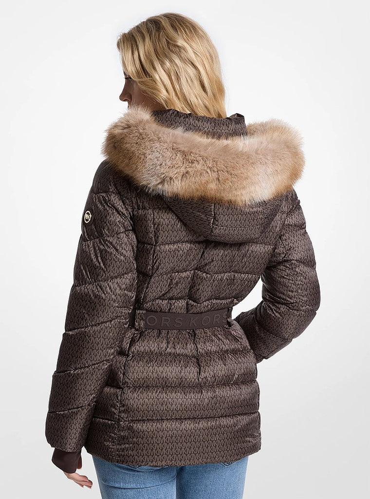 Chaqueta Michael Kors acolchada - Chocolate Logo