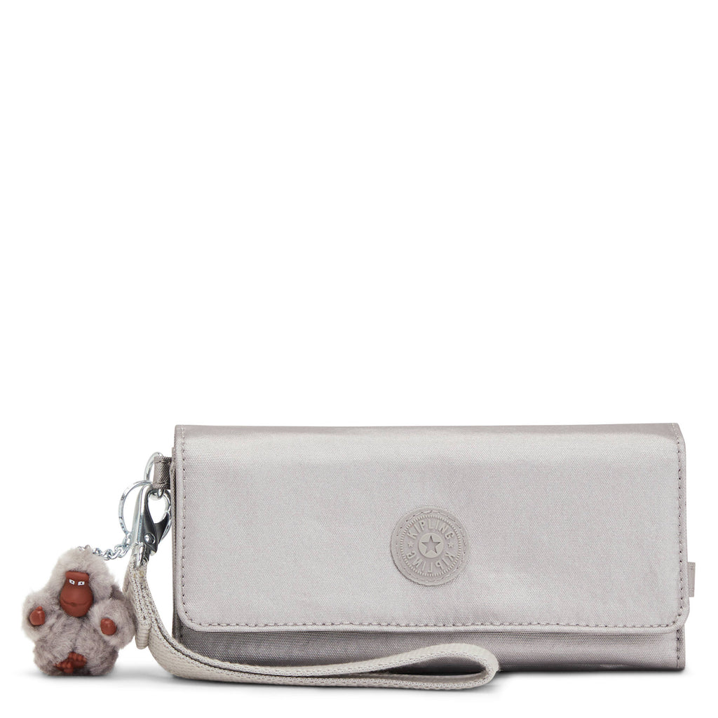 Billetera Kipling Rubi - Smooth Silver Metallic